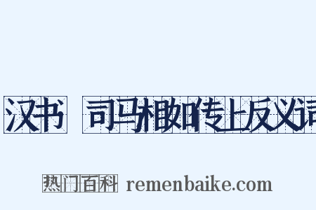 汉书·司马相如传上反义词是什么意思的图片
